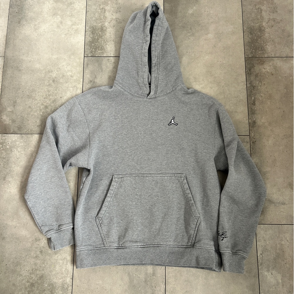 Nike air Jordan essential fleece gray set hoodie and shorts M - Picture 6 of 9